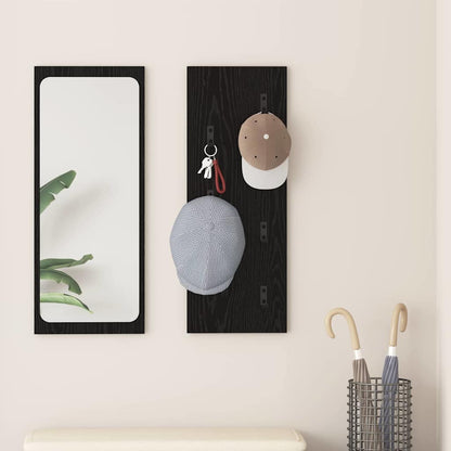 vidaXL Wandmontierter nachttisch Schwarz Eichen-Optik 30 x 1,5 x 80 cm