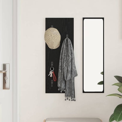 vidaXL Wandmontierter nachttisch Schwarz Eichen-Optik 30 x 1,5 x 80 cm