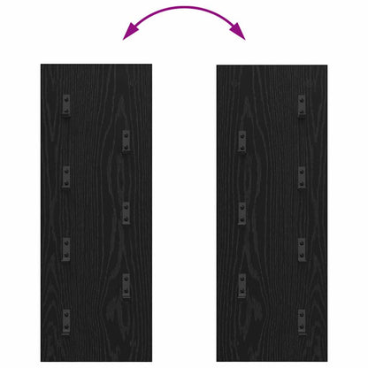 vidaXL Wandmontierter nachttisch Schwarz Eichen-Optik 30 x 1,5 x 80 cm