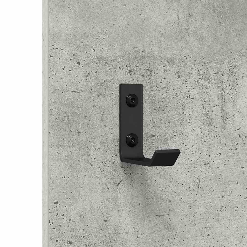 vidaXL Wandmontierter nachttisch Beton Grau 30 x 1,5 x 80 cm