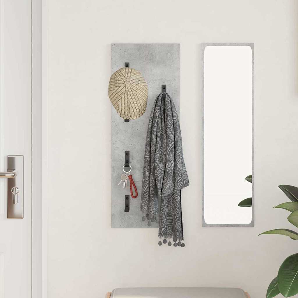 vidaXL Wandmontierter nachttisch Beton Grau 30 x 1,5 x 80 cm