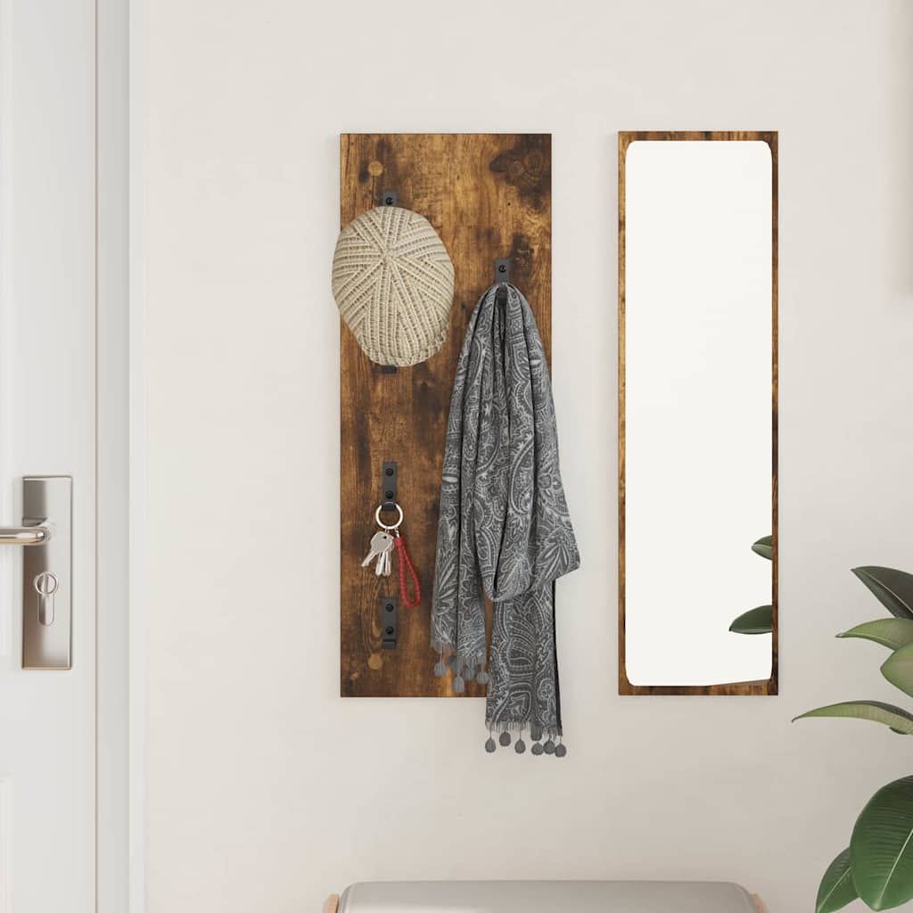 vidaXL Wandmontierter nachttisch Geräucherte Eiche 30 x 1,5 x 80 cm