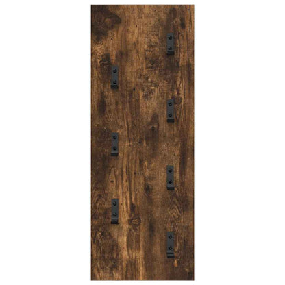 vidaXL Wandmontierter nachttisch Geräucherte Eiche 30 x 1,5 x 80 cm