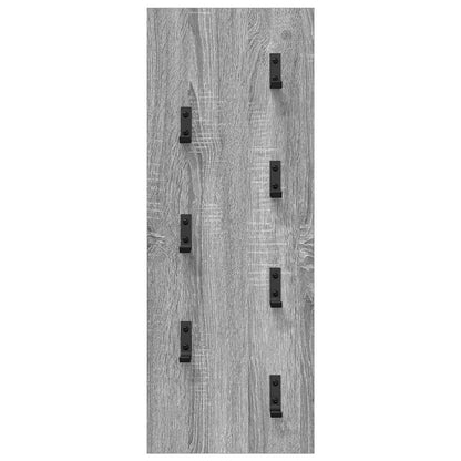 vidaXL Wandmontierter nachttisch Graues Sonoma 30 x 1,5 x 80 cm