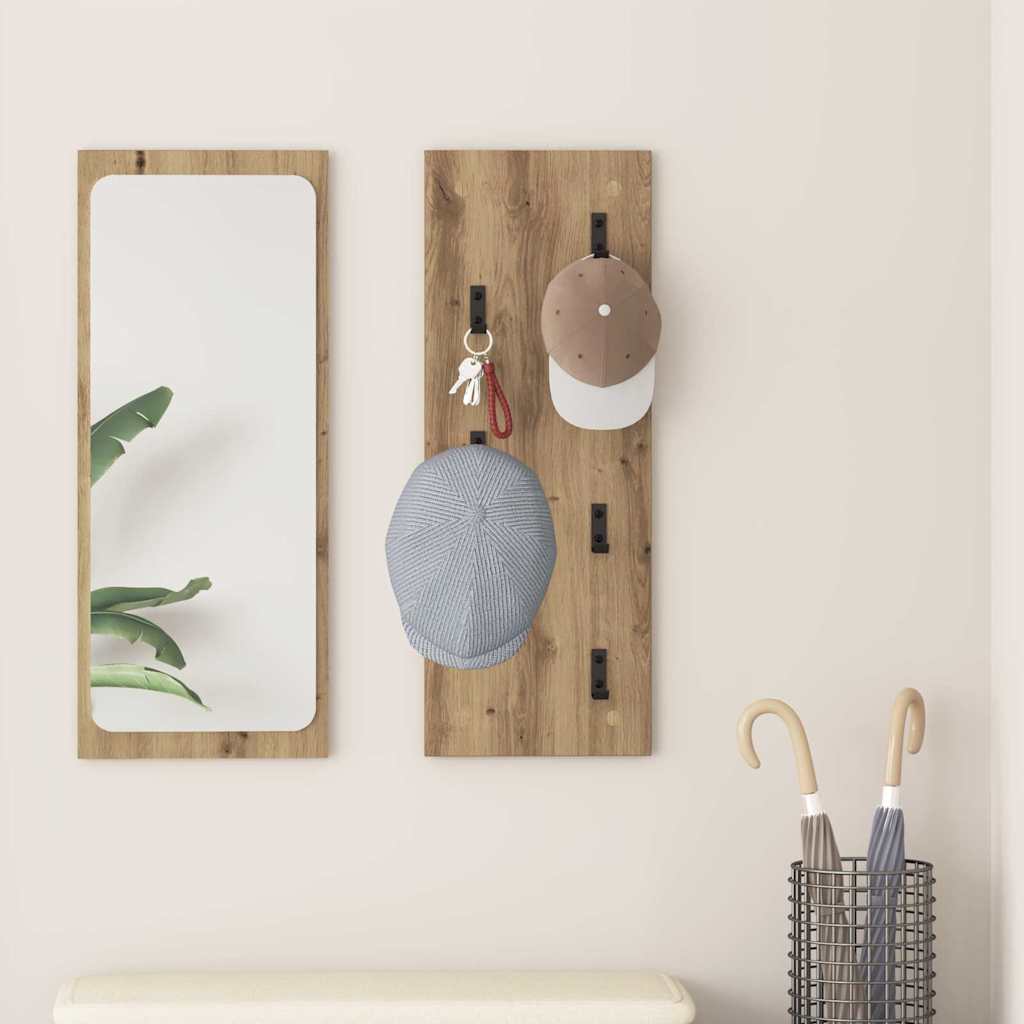 vidaXL Wandmontierter nachttisch Artisan-Eiche 30 x 1,5 x 80 cm