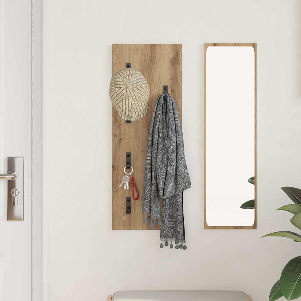 vidaXL Wandmontierter nachttisch Artisan-Eiche 30 x 1,5 x 80 cm