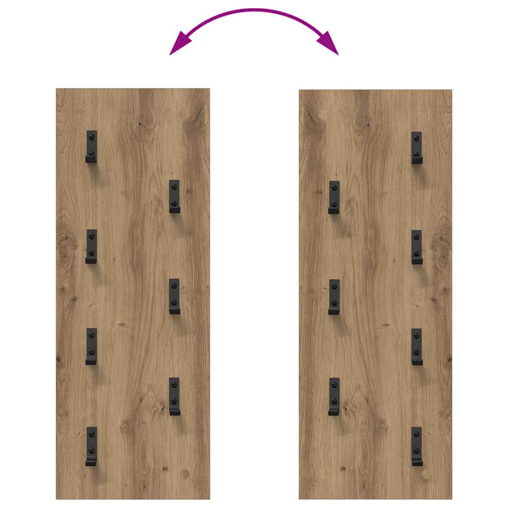 vidaXL Wandmontierter nachttisch Artisan-Eiche 30 x 1,5 x 80 cm