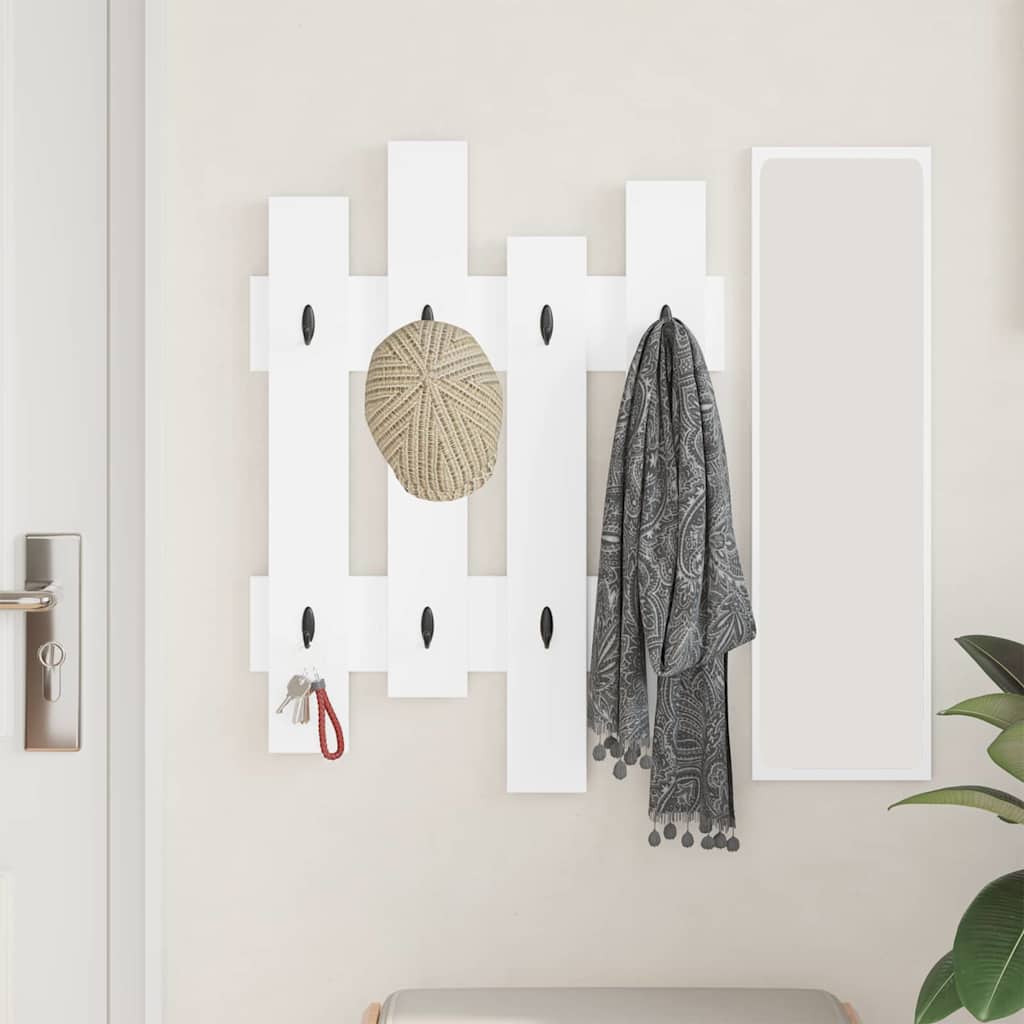 vidaXL Wandmontierter nachttisch Weiß 60 x 3 x 82 cm Holzwerkstoff