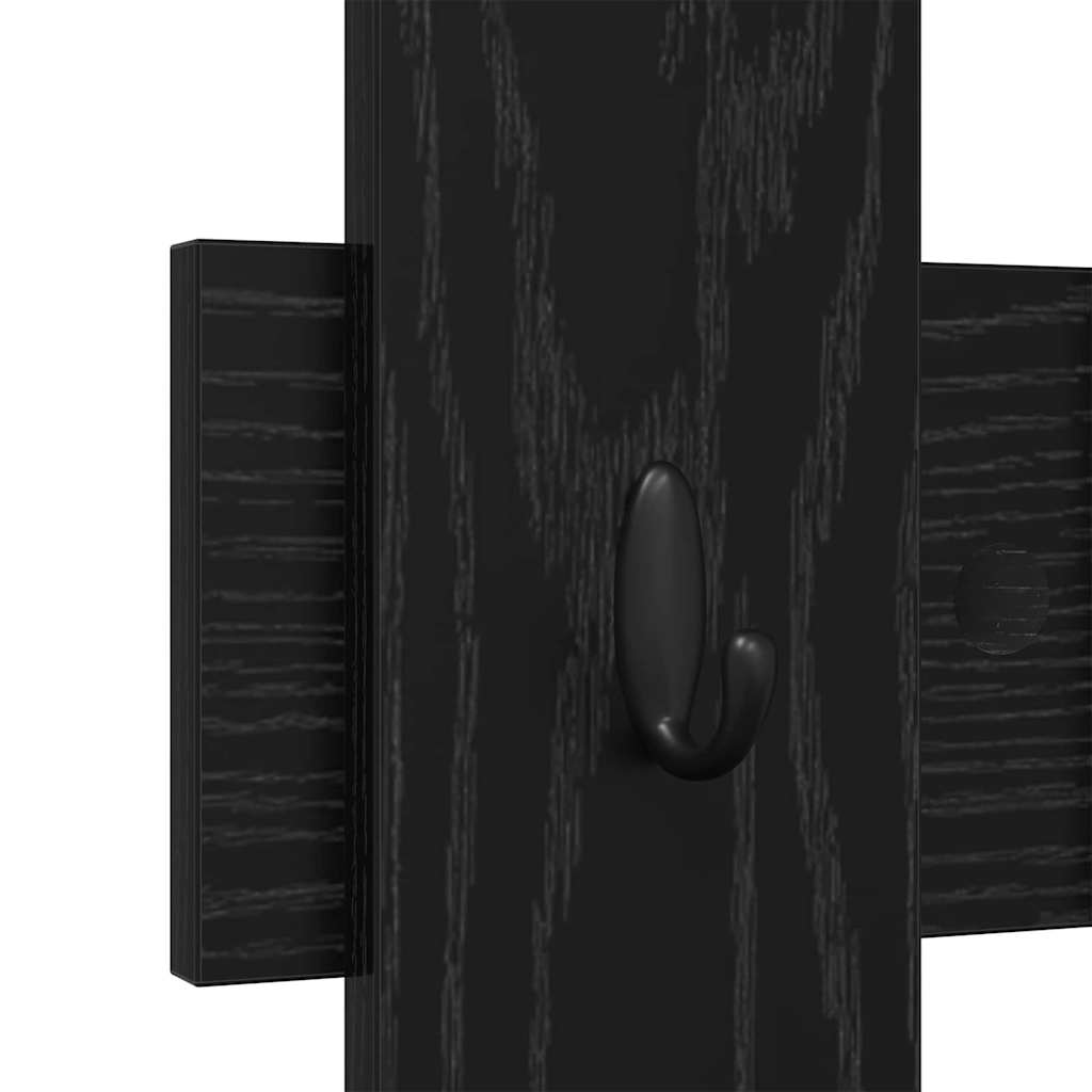 vidaXL Wandmontierter nachttisch Schwarz Eichen-Optik 60 x 3 x 82 cm