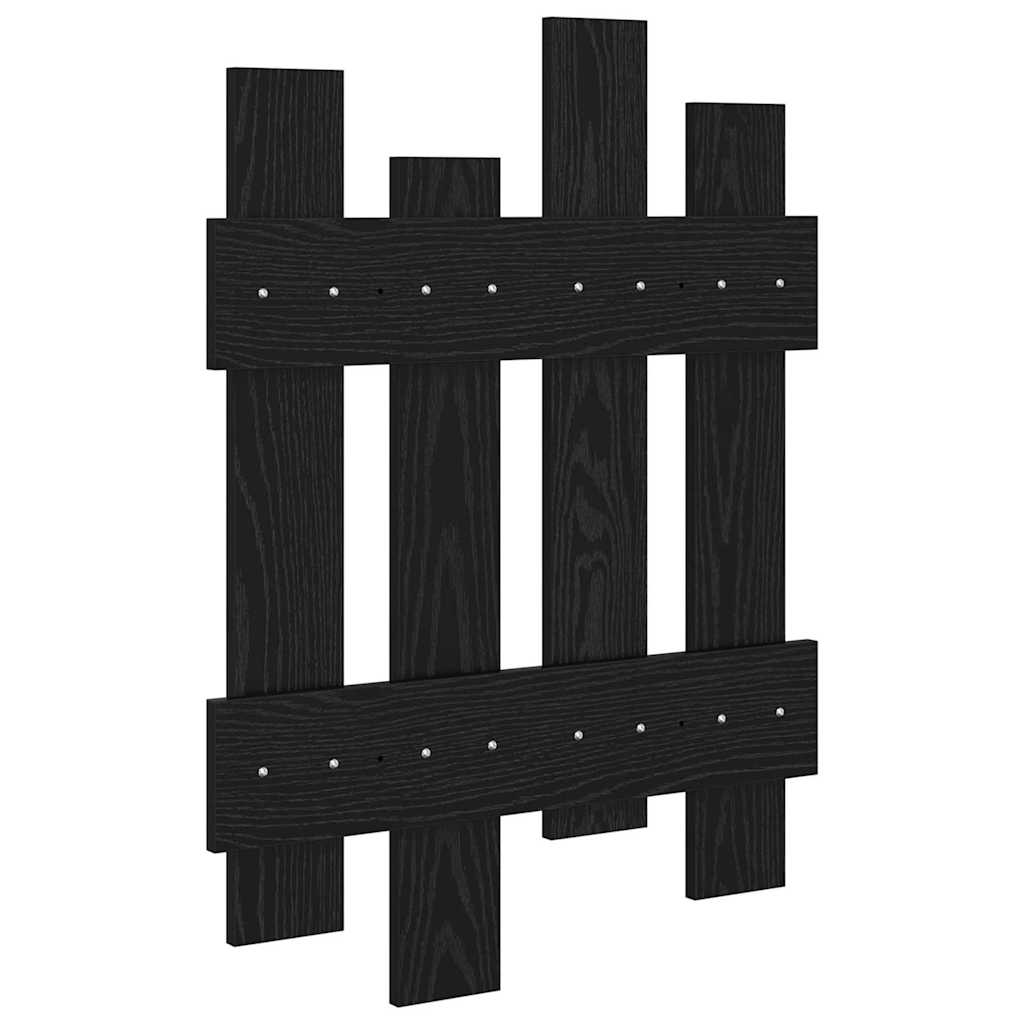 vidaXL Wandmontierter nachttisch Schwarz Eichen-Optik 60 x 3 x 82 cm