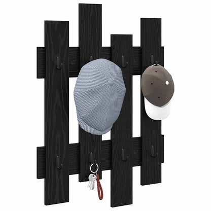 vidaXL Wandmontierter nachttisch Schwarz Eichen-Optik 60 x 3 x 82 cm