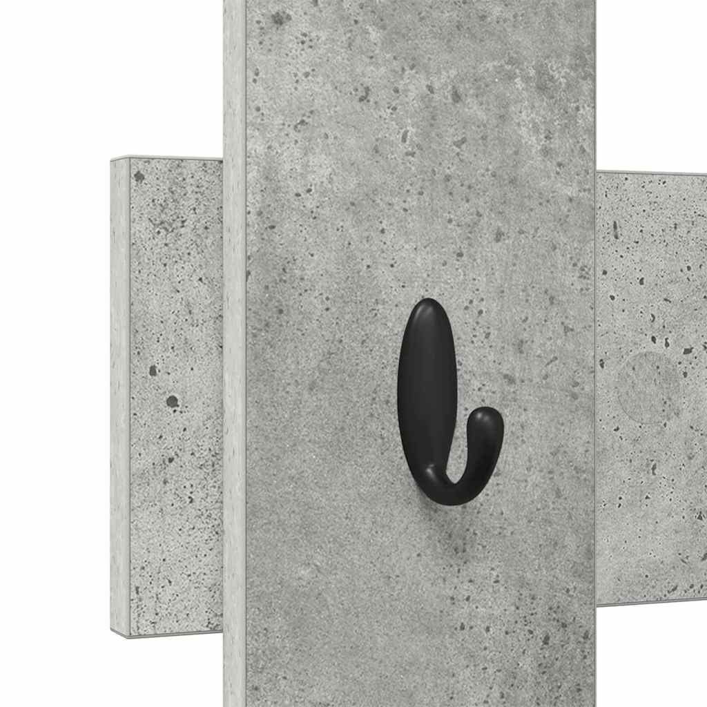 vidaXL Table de chevet murale gris béton 60 x 3 x 82 cm