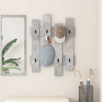 vidaXL Table de chevet murale gris béton 60 x 3 x 82 cm
