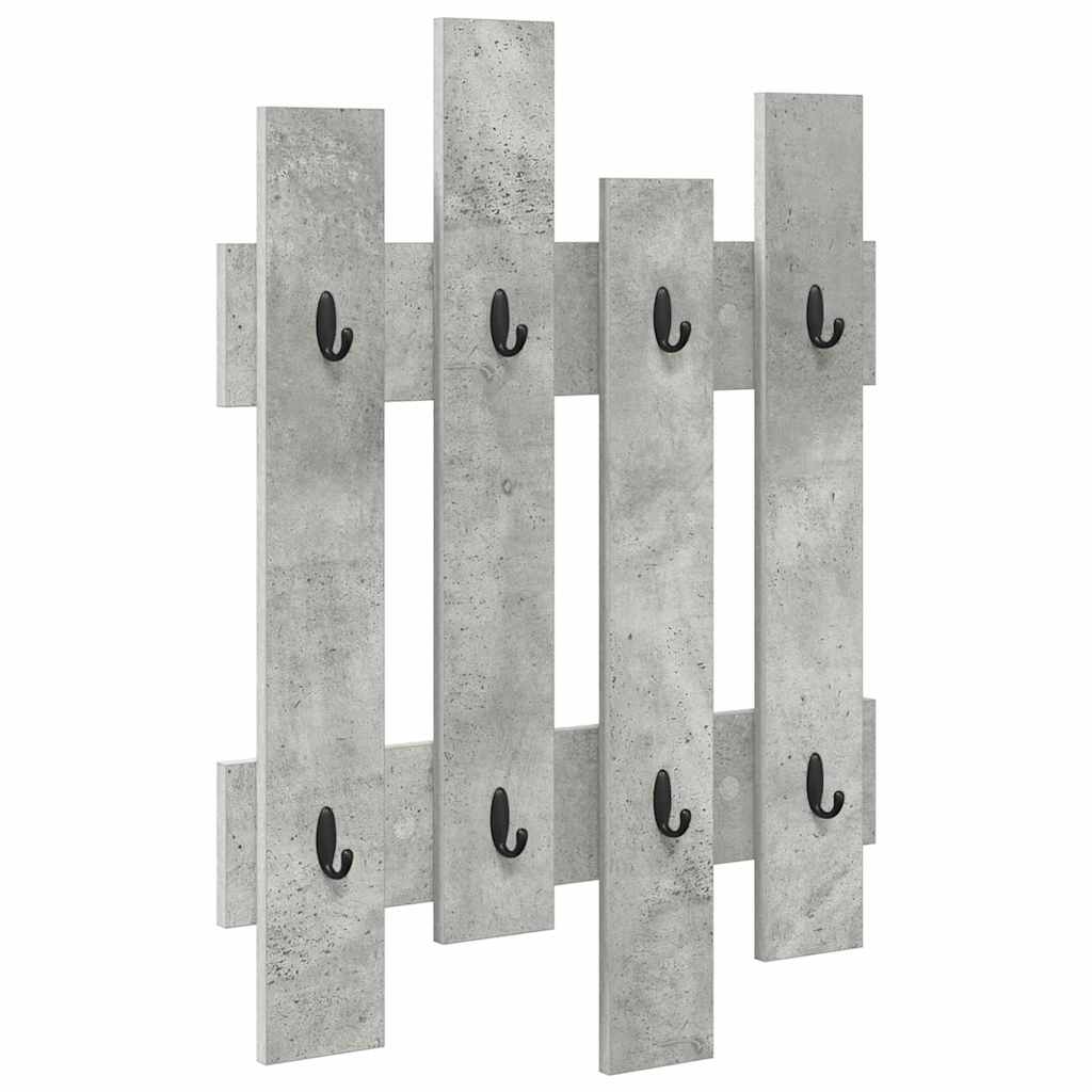 vidaXL Table de chevet murale gris béton 60 x 3 x 82 cm