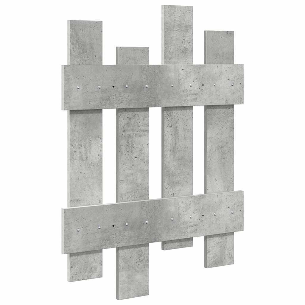 vidaXL Table de chevet murale gris béton 60 x 3 x 82 cm