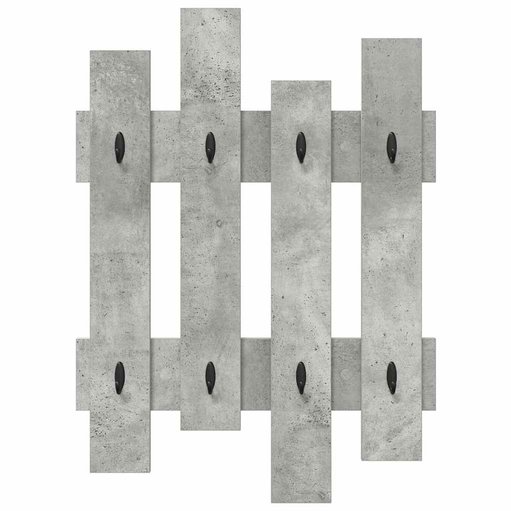 vidaXL Table de chevet murale gris béton 60 x 3 x 82 cm