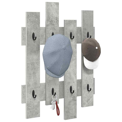 vidaXL Table de chevet murale gris béton 60 x 3 x 82 cm