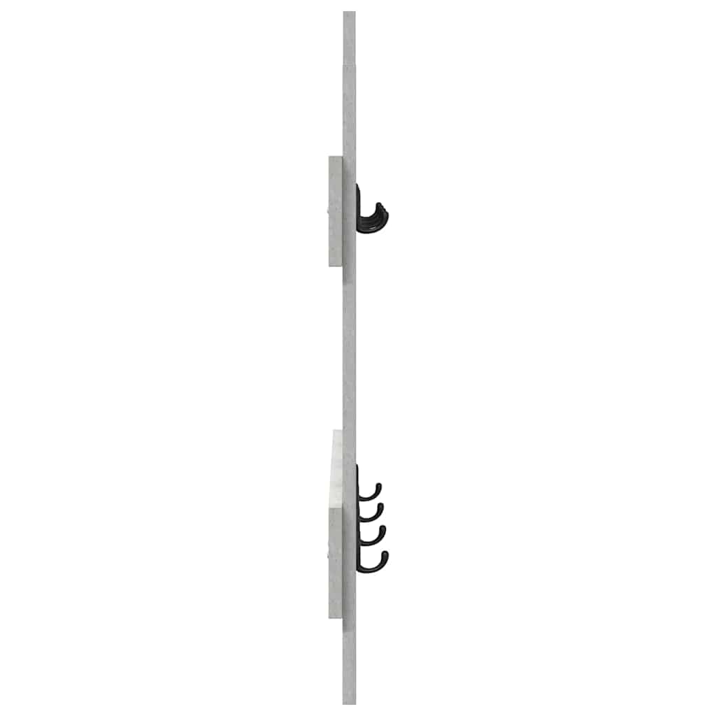 vidaXL Table de chevet murale gris béton 60 x 3 x 82 cm