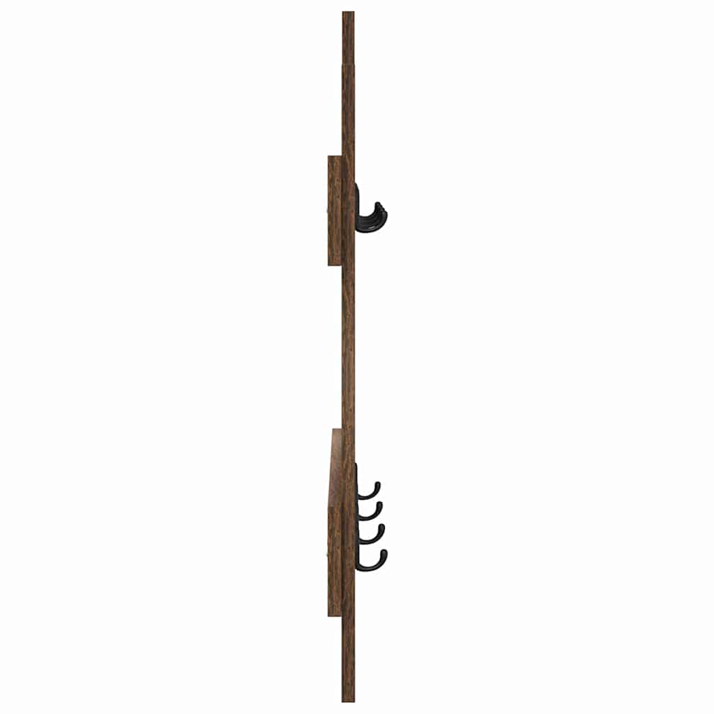 vidaXL Wandmontierter Kleiderständer Räuchereiche 60 x 3 x 82 cm