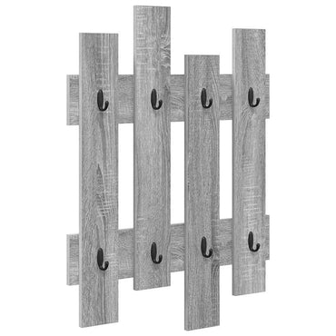 vidaXL Wandmontierter Kleiderständer Grau Sonoma 60 x 3 x 82 cm