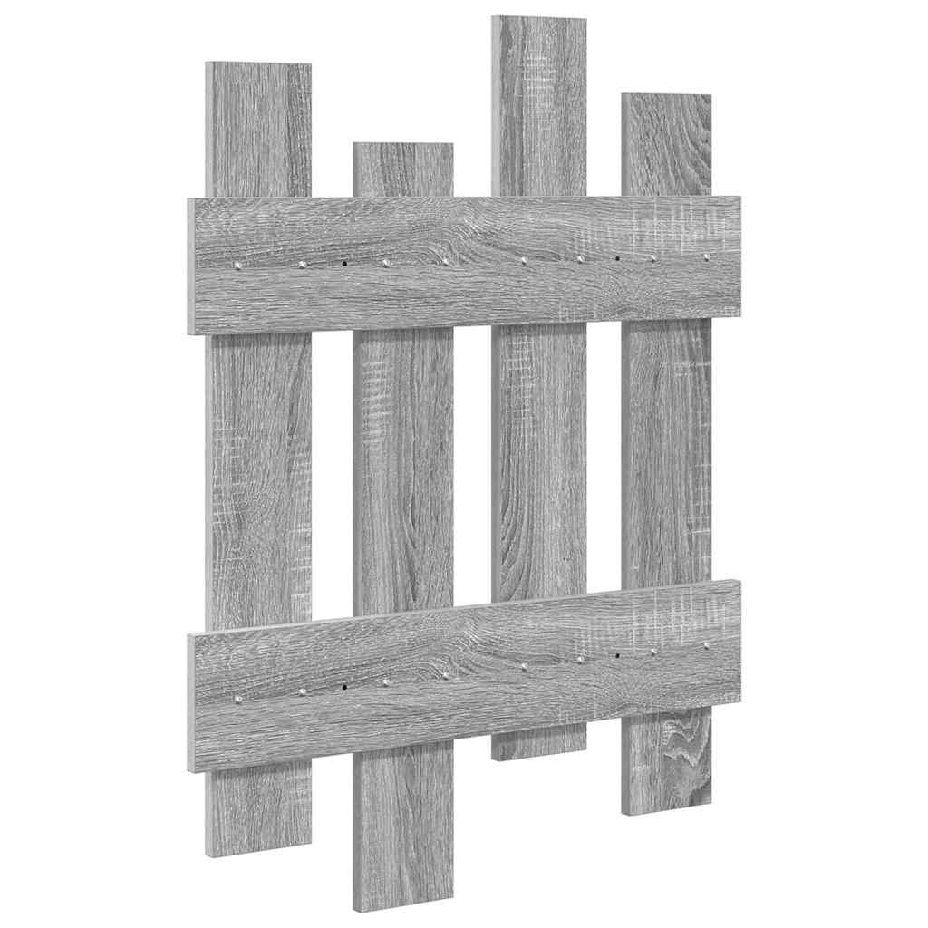 vidaXL Wandmontierter Kleiderständer Grau Sonoma 60 x 3 x 82 cm
