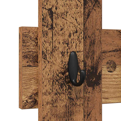 vidaXL Wandmontierter Kleiderständer Altholz 60 x 3 x 82 cm