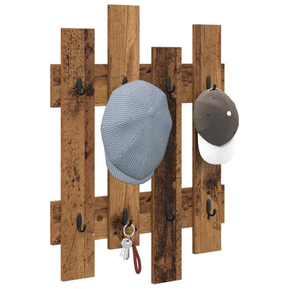 vidaXL Wandmontierter Kleiderständer Altholz 60 x 3 x 82 cm