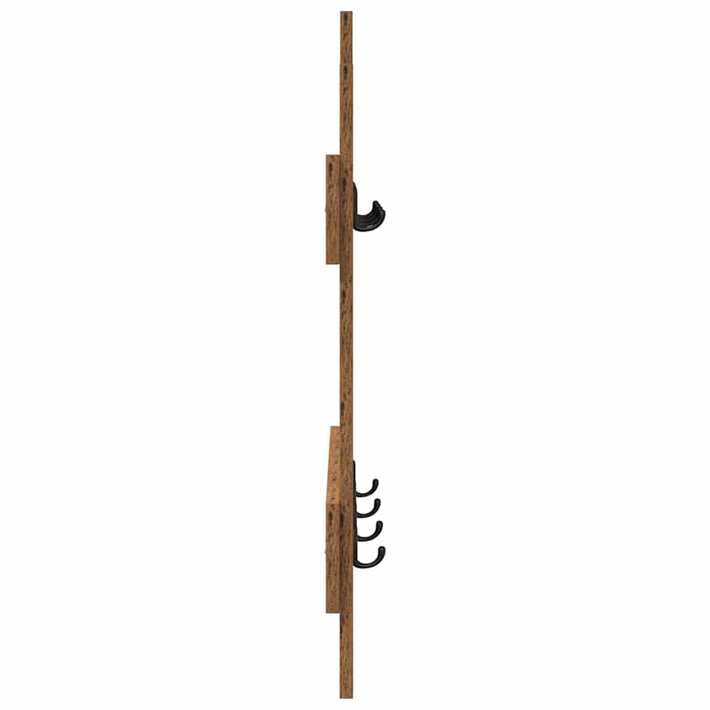 vidaXL Wandmontierter Kleiderständer Altholz 60 x 3 x 82 cm