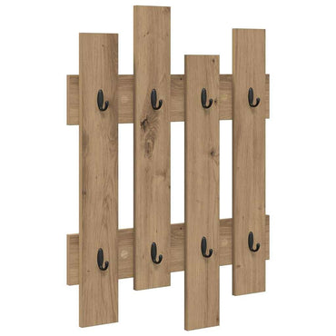 vidaXL Wandmontierter Kleiderständer Eiche handwerklich 60 x 3 x 82 cm