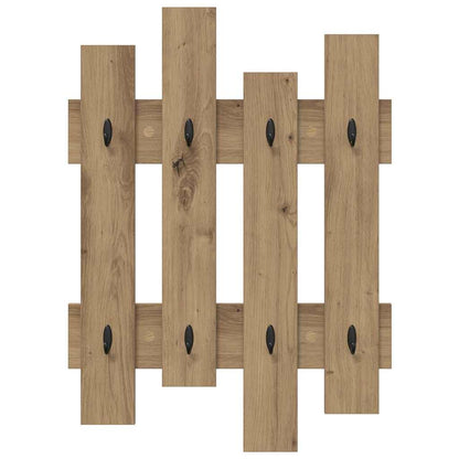vidaXL Wandmontierter Kleiderständer Eiche handwerklich 60 x 3 x 82 cm