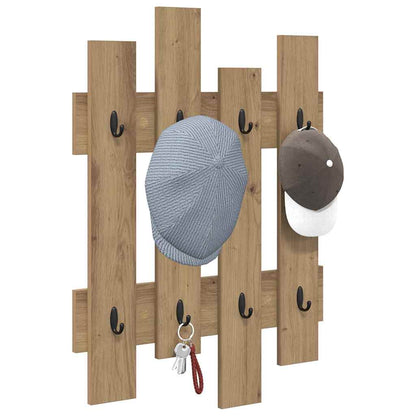 vidaXL Wandmontierter Kleiderständer Eiche handwerklich 60 x 3 x 82 cm