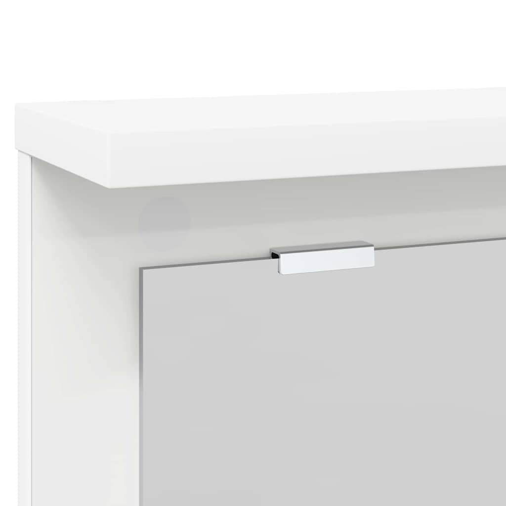 vidaXL Wandmontierter Kleiderständer mit Regal Weiß 85 x 10 x 45 cm