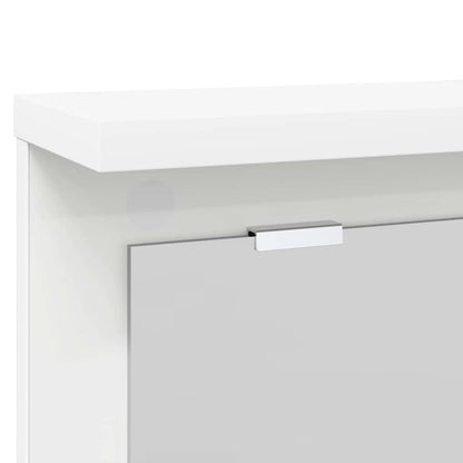 vidaXL Wandmontierter Kleiderständer mit Regal Weiß 85 x 10 x 45 cm