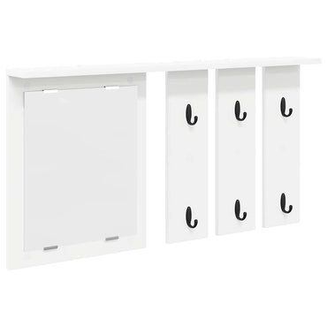 vidaXL Wandmontierter Kleiderständer mit Regal Weiß 85 x 10 x 45 cm