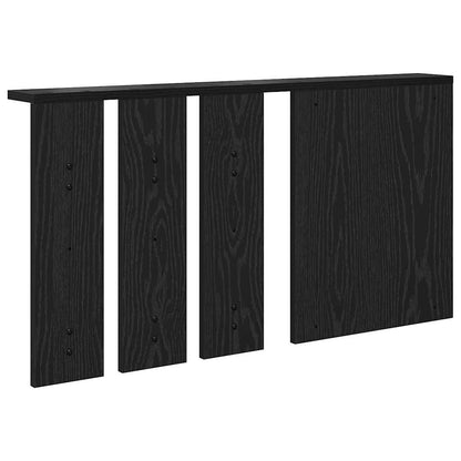 vidaXL Portant mural avec étagère noir aspect chêne
