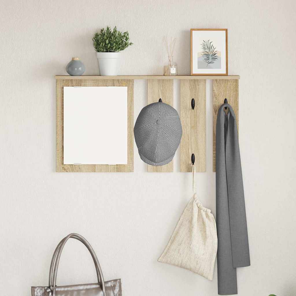 vidaXL Portemanteau mural chêne Sonoma 85 x 10 x 45 cm