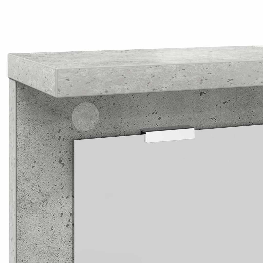 vidaXL Portant mural gris béton 85 x 10 x 45 cm