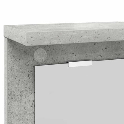 vidaXL Portant mural gris béton 85 x 10 x 45 cm
