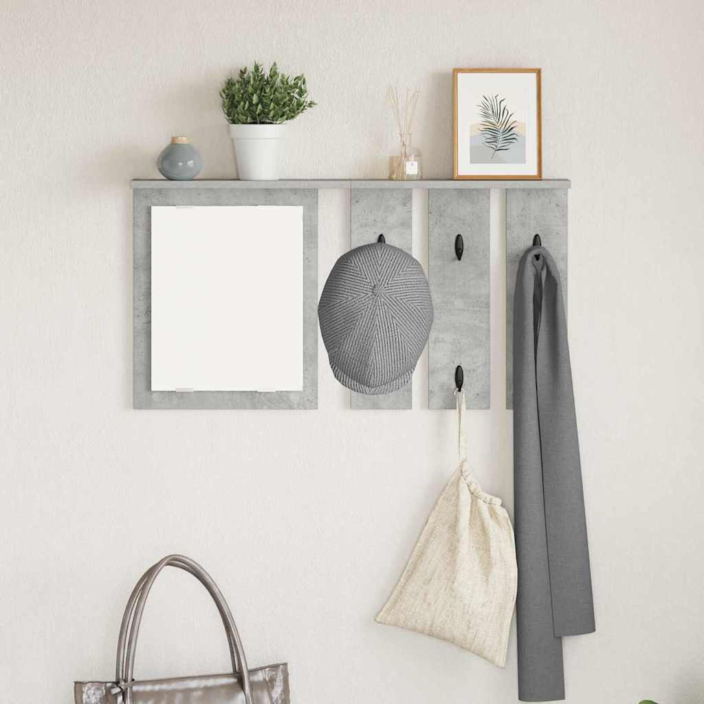 vidaXL Portant mural gris béton 85 x 10 x 45 cm