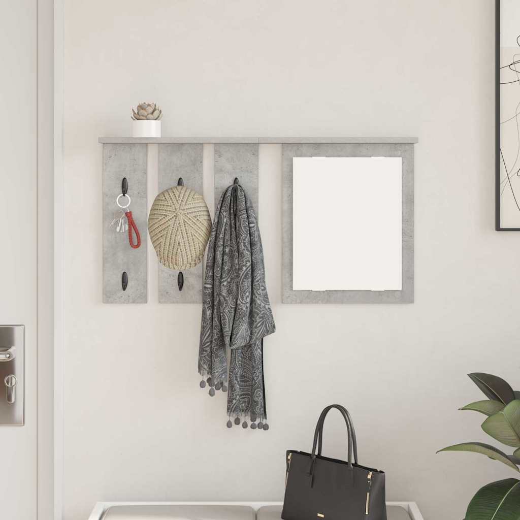vidaXL Portant mural gris béton 85 x 10 x 45 cm