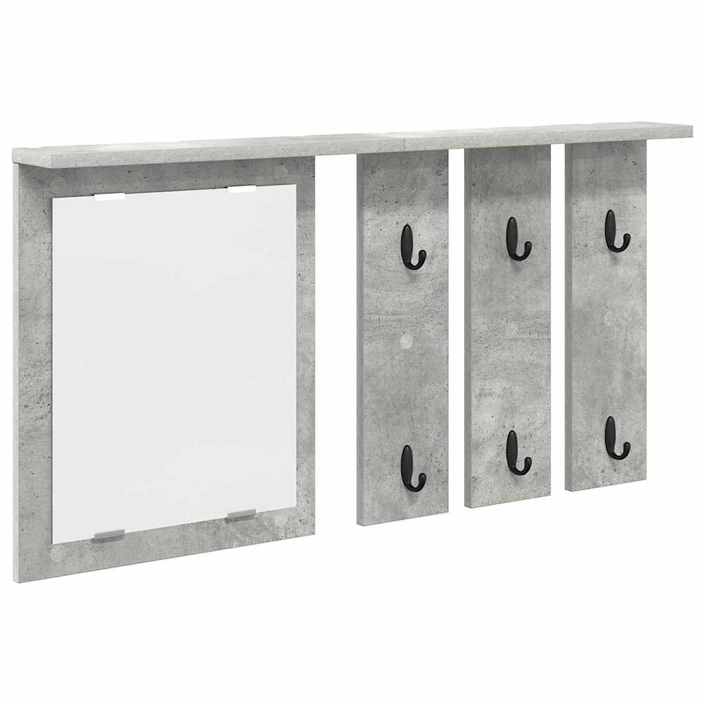 vidaXL Portant mural gris béton 85 x 10 x 45 cm
