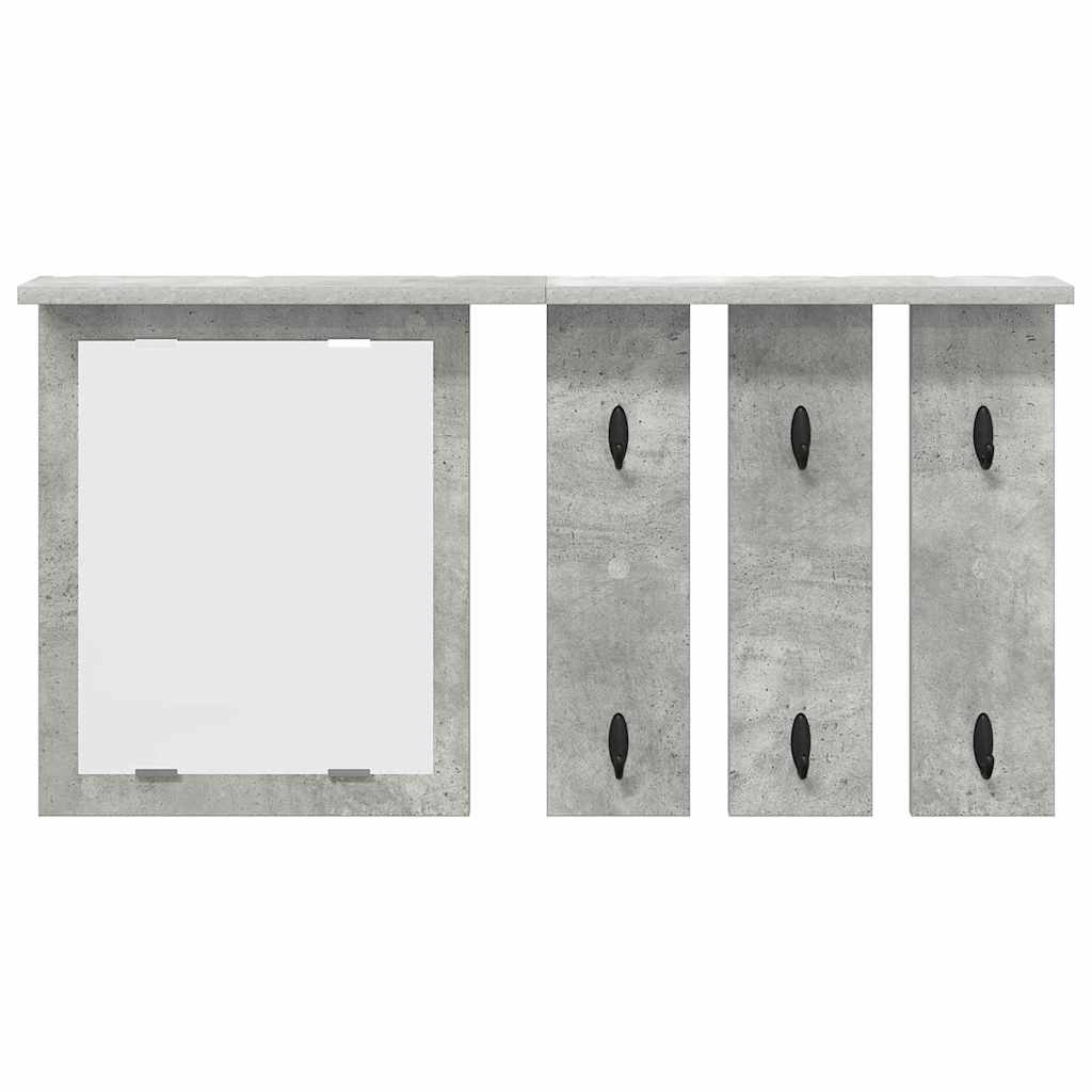 vidaXL Portant mural gris béton 85 x 10 x 45 cm