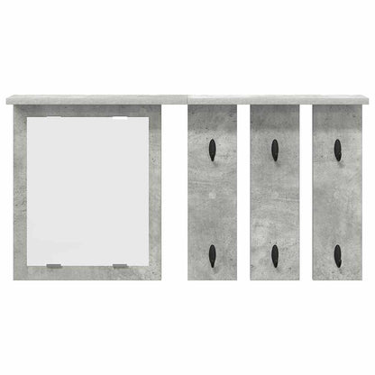 vidaXL Portant mural gris béton 85 x 10 x 45 cm