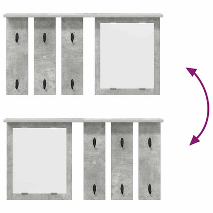 vidaXL Portant mural gris béton 85 x 10 x 45 cm