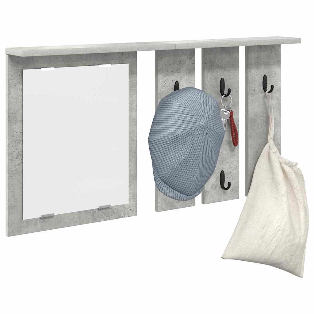 vidaXL Portant mural gris béton 85 x 10 x 45 cm