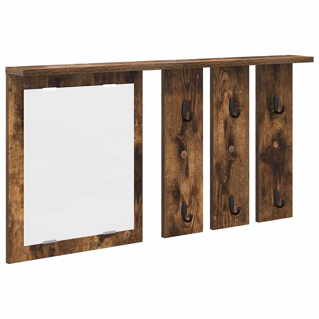 vidaXL Portemanteau mural chêne fumé 85 x 10 x 45 cm