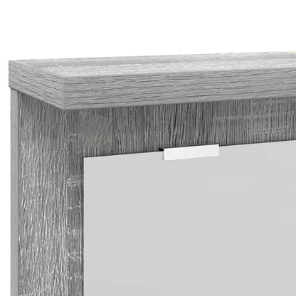 vidaXL Wandmontierter Kleiderständer Grau Sonoma 85 x 10 x 45 cm