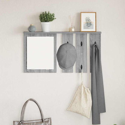 vidaXL Wandmontierter Kleiderständer Grau Sonoma 85 x 10 x 45 cm