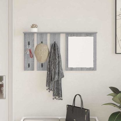 vidaXL Wandmontierter Kleiderständer Grau Sonoma 85 x 10 x 45 cm