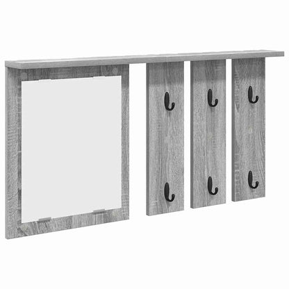 vidaXL Wandmontierter Kleiderständer Grau Sonoma 85 x 10 x 45 cm